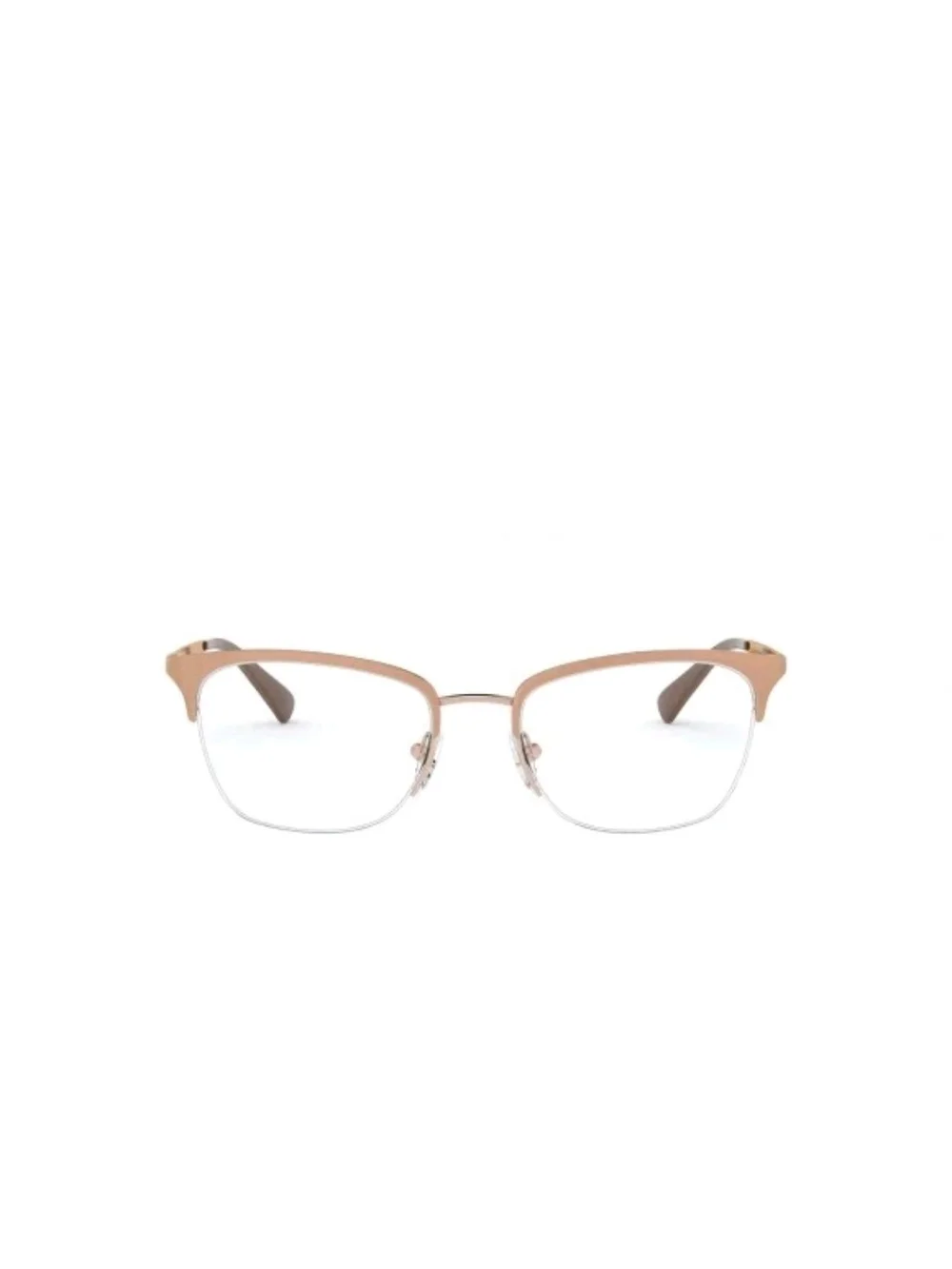 VOGUE Women's Semi-Rim Cat-Eye Eyeglasses in Rose Gold